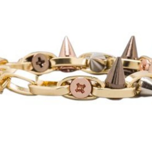 NIB Joomi Lim Double Row Spike Bracelet - Picture 1 of 2